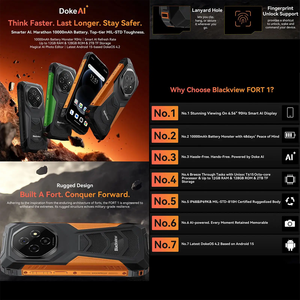 Blackview FORT 1 โทรศัพท์มือถือสุดแกร่ง ขนาด 6.56 นิ้ว 4GB+128GB สมาร์ทโฟน Android 15 Unisoc <span class=keywords><strong>Tiger</strong></span> T615 แบตเตอรี่ 11000mAh - Product Image 4