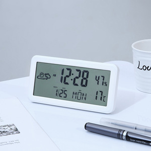 Estación Meteorológica electrónica Digital LCD, reloj despertador con temperatura y humedad - Product Image 2