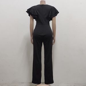 Monos con cuello en V para mujer, cintura elástica, ajustados, de manga larga, a la moda - Product Image 4