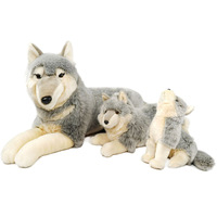 1574 Jouet Loup Géant en Peluche Grande Taille Vente en Gros ODM OEM EN71 CE CPC Animal en Peluche Sauvage Cadeau pour Enfants Loup en Peluche Réaliste à Câliner