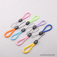 Tali Jari Pendek Kepang untuk Ponsel, USB & Kunci, Tali Tangan Anti Hilang Multi Warna dengan Cincin Pengikat, Tali Jari Mini