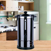 Urne à thé et café électrique commerciale en acier inoxydable avec contrôle de la température, capacité de 40 tasses, pour usage hôtelier et domestique