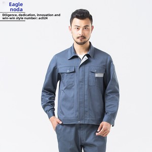 Workwear Set Spring Autumn Durable Cotton Factory Uniforms Men Moisture-wicking Protective <strong>Work</strong> Pants Mechanics <strong>Work</strong> Apparel - Product Image 2