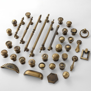 Bán Hot Antique Brass tủ bếp xử lý đồ nội thất xử lý knobs ngăn kéo kéo - Product Image 1