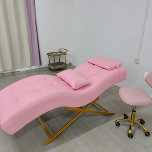Cama Multifuncional en Forma de S de Cuero Sintético Moderno para Belleza, Uñas y Pestañas, Mesa de Masaje para Salón de Belleza, Muebles de Salón - Product Image 3