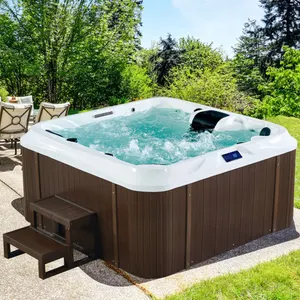 8 Personen sitzen Europa Luxushotel Hinterhof Pools Hydrotherapie rechteckigen Outdoor Spa Whirlpool