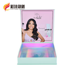 Caja de embalaje de cosméticos de loción para el cuidado de la piel de papel de cartón rígido con logotipo personalizado reciclable, caja de regalo magnética con inserto de papel - Product Image 1