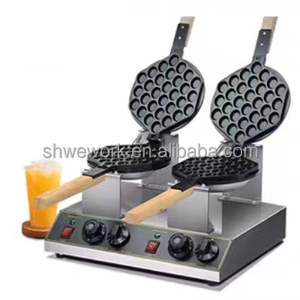 <span class=keywords><strong>Macchina</strong></span> per <span class=keywords><strong>Waffle</strong></span> a Bolle Professionale WeWork 2800W per Egg Puff in Acciaio Inox con Rivestimento Antiaderente - Product Image 4