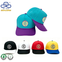 Gorras de Béisbol y Golf Personalizadas con 5 Paneles y Bloques de Color, con Cuerda y Orificios Cortados con Láser, para Deportes al Aire Libre y Uso Casual, con Certificación BSCI y GRS, OEM y ODM