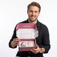 Boîtes d'emballage pour t-shirts, petites boîtes en papier brillant, emballage personnalisé en carton ondulé, compartiment pliable, boîte en papier épais, logo, recyclable, estampage
