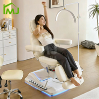 Chaise de massage de salon, chaise de cire, chaise de tatouage, spa facial, lit de beauté électrique rotatif de luxe, lit pour les cils