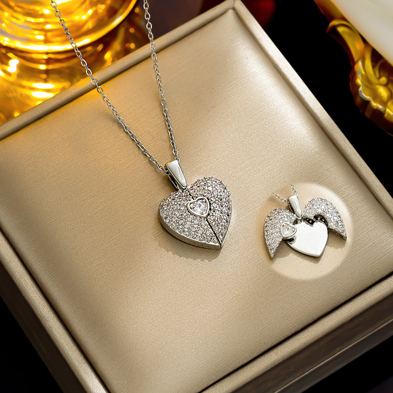 Silver  love necklace