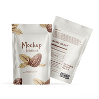 Staande zak met hersluitbare ziplock sluiting voor gedroogd fruit, noten en gemengde noten (pinda's, walnoten, pijnboompitten, cashewnoten) verpakking.