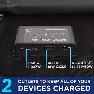 ALECTER Panneau Solaire Pliable Monocristallin Haute Efficacité 60W 23% de Rendement, Étanche IP65, Chargeur Solaire pour Centrale Électrique - Product Image 3