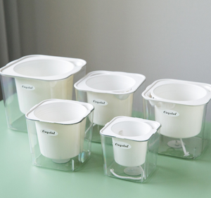 Sistema de riego automático moderno, maceta, resina de plástico duradera, función de autorriego para colgar <span class=keywords><strong>flores</strong></span>/suelo de plantas verdes - Product Image 3