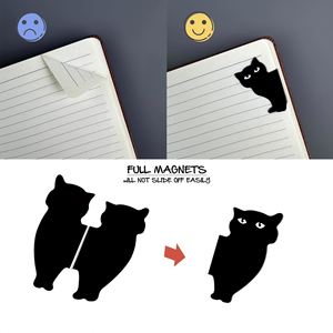 Custom Book Page Clips Magnetic <b>Bookmark</b> Cartoon Black for Shape for Student Art Style Folding Holder - Product Image 3