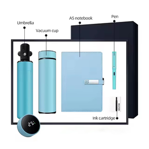 Ensemble cadeau de bureau de luxe, nouveaux articles promotionnels, tasse isotherme, bloc-notes A5, stylo plume, recharge d'encre - Articles tendance - Product Image 1