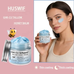 Baume hydratant pour la peau au suif de bœuf nourri à l'herbe, au miel, à la marque privée, halal, crème au peptide de cuivre bleu GHK-Cu pour le visage - Product Image 5