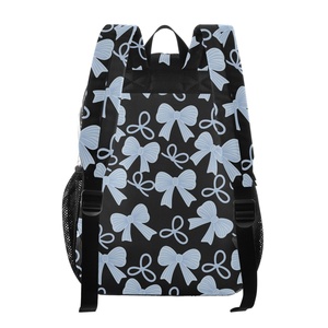 Blue Bow Patterns Customs Waterproof PVC Clear Plastic <b>School</b> Bags <b>Large</b> Clear <b>Backpack</b> Transparent Travel Bag - Product Image 3