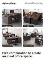 LBZ-104X Bureau de travail minimaliste moderne avec chaise et petit tiroir, idéal pour les particuliers et les bureaux gouvernementaux