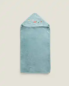 2025 nouveau lueur enfants Poncho serviette bébé serviette de bain personnalisé enfant serviette couleur coton éponge à capuche bébé vêtements - Product Image 4