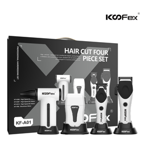 KooFex KF-A01 4-in-1 Professionelles Friseurmaschinen-Set Hochgeschwindigkeits-DC-Motor Haarschneider Trimmer-Set Mit Ladestation - Product Image 1