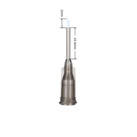 Aiguille de distribution Liscoe 25G 1" en acier inoxydable avec revêtement PTFE Téflon, embout Luer Lock résistant aux produits chimiques, pointe pour colle, OEM