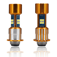 Phare LED pour moto 12V-80V H4 BA20D P15D 6500K, faisceau haut/bas, 8 LED, 7,5W, aluminium aéronautique, super lumineux, moto, scooter