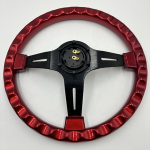 Volante Deportivo Universal ABS Rojo de 14 Pulgadas y 7 cm de Profundidad, Estilo JDM - Product Image 2
