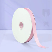 Ruban en satin imprimé avec logo personnalisé, ruban en gros-grain de soie de luxe pour emballage cadeau, bouquet de fleurs, décoration de Noël, rouleau de ruban
