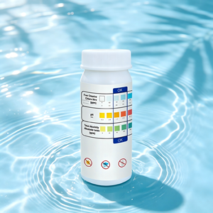 Bandelettes de test de piscine 3 en 1, 50 bandelettes, kit de test rapide et précis de l'eau de piscine et de spa pour le chlore libre, le <span class=keywords><strong>pH</strong></span> et l'alcalinité totale - Product Image 1