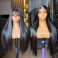 Perruque frontale sans colle, ultra-lisse, avec dentelle HD 4x4, 13x6, 13x4, noire, en cheveux humains, 5x5, naturelle, brésilienne, transparente