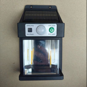 Zonne-Verlichting Buiten Schemering Tot Zonsopgang Zonnewand Schans Bewegingssensor Lantaarn Beveiligingsverlichtingsarmaturen Voor Tuintuin Terrashek - Product Image 6