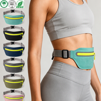 Ceinture de course personnalisée imperméable à séchage rapide et réfléchissante, sans rebondissement, avec porte-téléphone et sac banane