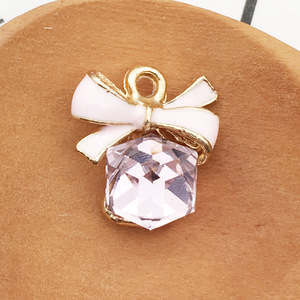 חדש קשת כיכר זכוכית אמייל קסמי שמן זרוק אבץ סגסוגת זהב-צבע צף תליון אופנה שרשרת צמיד תכשיטי אבזרים - Product Image 5