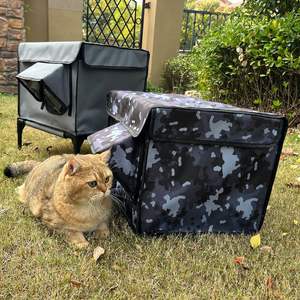 Wetterfestes und Isoliertes Katzenhaus für Draußen, mit Fluchttür und Magnetverschluss für Alle Jahreszeiten - Product Image 6