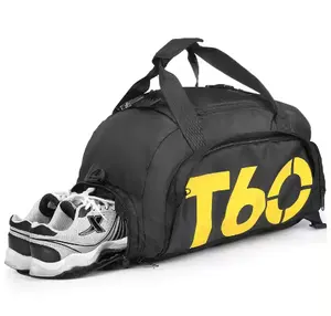 Bolsas Deportivas con logotipo personalizado, bolso de lona para Fitness, deportes al aire libre, gimnasio, con bolsillo húmedo, compartimiento para zapatos, de viaje