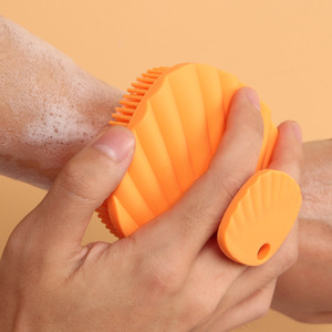 Shell Shaped Silicone Bath <b>Brush</b> <b>Round</b> Soft Touch For Adults And Children Massage Scrubbing Tool - Product Image 3
