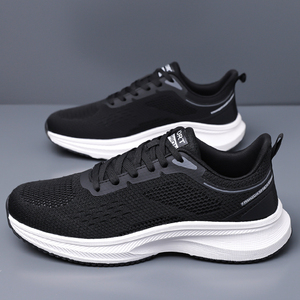 Zapatillas deportivas ligeras, zapatillas para correr de malla transpirable, suela gruesa con amortiguación cómoda, calzado para caminar, gimnasio, trotar, Fitness - Product Image 6