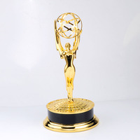 Trofeo de Metal Plateado de 29 cm/39 cm, Trofeo de Películas y Música Impreso por Troquelado, Premios de Música Estadounidenses, Entrega Rápida, Estatua de los Premios Grammy y Emmy