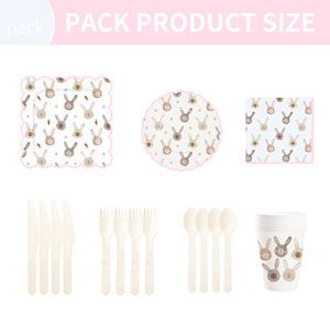 DAMAI New Customized Design <b>Easter</b> Theme Disposable Dessert Dinner Paper Plates <b>Cups</b> Napkin with Rabbit Tableware Set - Product Image 6