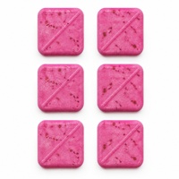 Tablette de douche effervescente OEM ODM à la rose 45g, personnalisable avec marque privée, pour un ensemble cadeau spa apaisant et relaxant