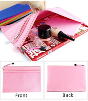 Bolsa de malla oxford de doble cara con cremallera, carpeta de archivos, organizador, suministros de papelería y oficina, A4/B5/A5