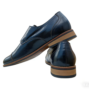 Zapatos de Vestir de Cuero Negro para Hombre, Cómodos Zapatos Oxford Formales y Transpirables para el Mercado de Uganda - Product Image 1