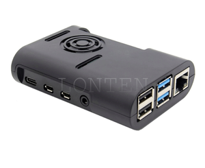 פטל <span class=keywords><strong>Pi</strong></span> <span class=keywords><strong>4</strong></span> מקרה תמיכה קירור מאוורר, הנמוך ביותר מחיר זול מקרה ABS מקרה/מארז/כיסוי מארז לפטל <span class=keywords><strong>Pi</strong></span> <span class=keywords><strong>4</strong></span> - Product Image 1