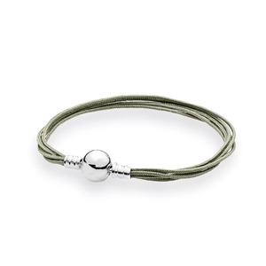Sterling Silver S925 S925 <strong>Pandoras</strong> Cord <strong>Chain</strong> <strong>Bracelet</strong> Multi-loop Braided Charm <strong>Bracelet</strong> - Product Image 4