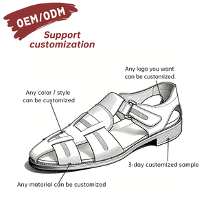OEM Custom Mens Formal Oxfords <b>Shoes</b> Hollow Breathable Leather Buckle Strap Soft Bottom Anti Slip Cowhide Comfort Business - Product Image 2