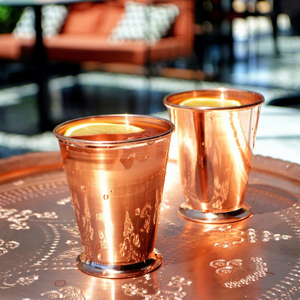 Verre à shot décoratif en cuivre imprimé de haute qualité, capacité de 12 oz, design luxueux pour la décoration de la maison à prix de gros - Product Image 1