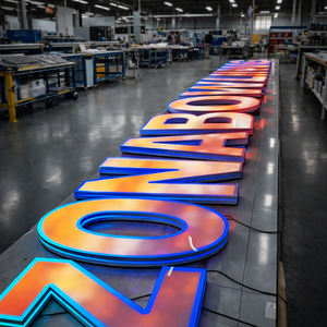 Lettres lumineuses LED RGB à changement de couleur, directement de l'usine, programmables, entièrement illuminées, signe lumineux couleur intégrale - Product Image 6