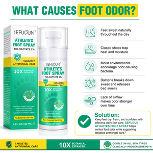 SEFUDUN Tolnaftate 1% <span class=keywords><strong>Tratamiento</strong></span> para el Pie de Atleta - Spray Antifúngico de Secado Rápido para Infecciones por Hongos, Alivio del Picor y Control del Olor - Product Image 2